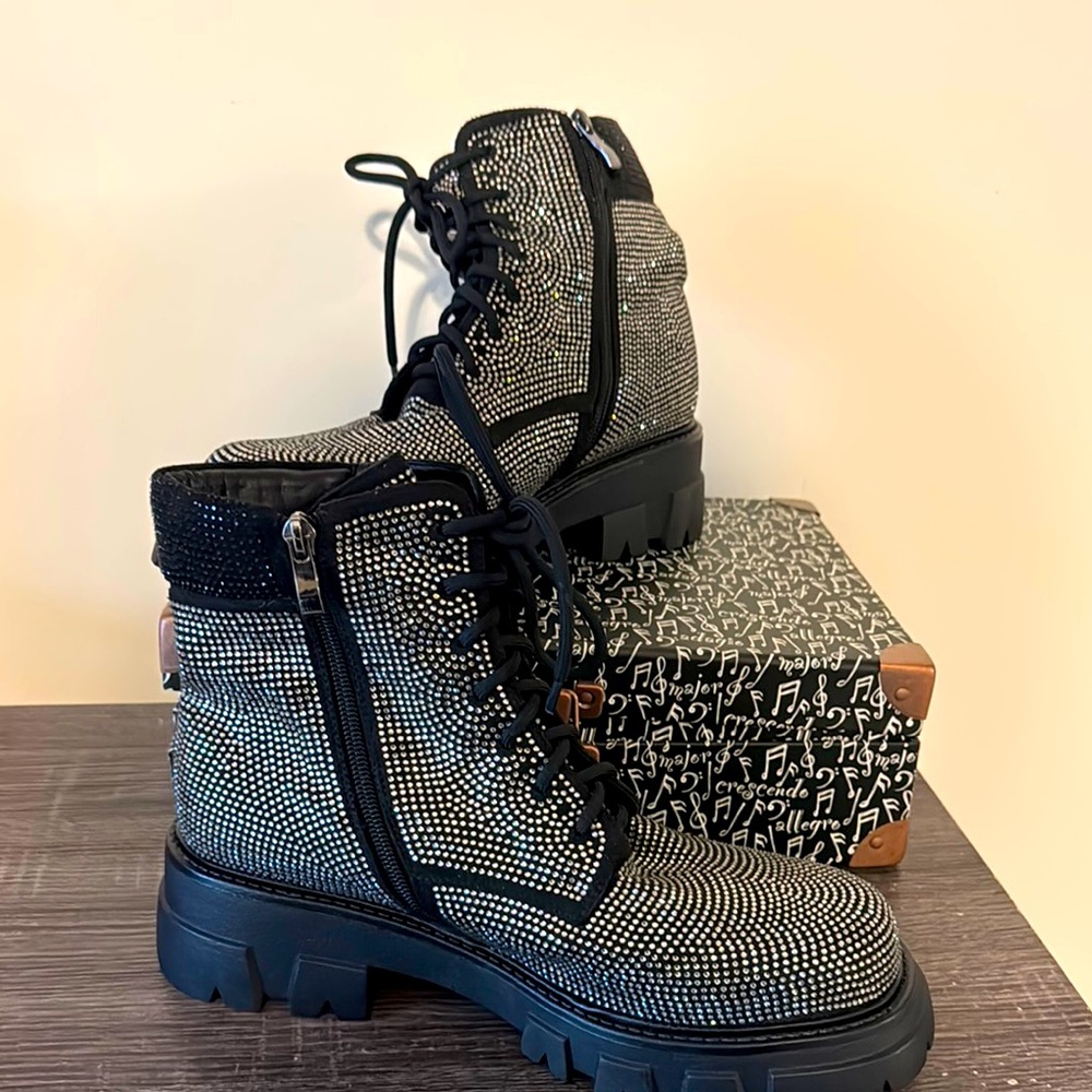 Stylish Black and Silver Women's Boots